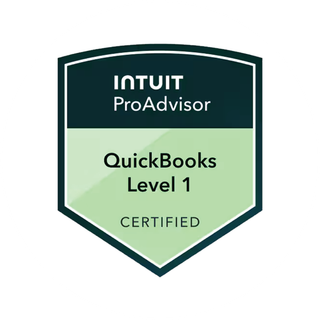 Intuit QuickBooks ProAdvisor Level 1 certified